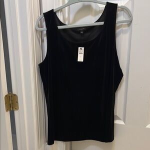 Velvet Black Sleeveless Top